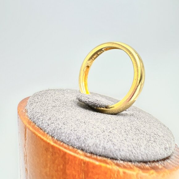 VTG Gold Over Sterling Silver 925 Half Round Wedding Band 3mm Ring Size 7 - Picture 6 of 12